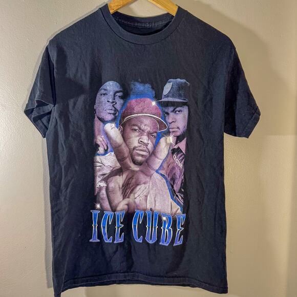 Vintage Style ICE CUBE Rap Tee T-Shirt | Triple Graphic Print (Size M) - Picture 3 of 5